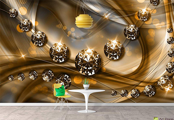 Fototapet la comanda - diamante și fundal abstract_7