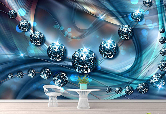 Fototapet la comanda - diamante și fundal abstract_9