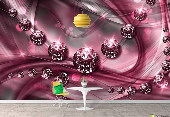 Fototapet la comanda - diamante și fundal abstract_10