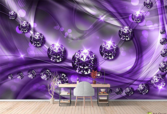 Fototapet la comanda - diamante și fundal abstract_11
