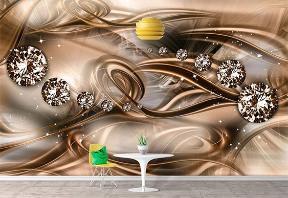 Fototapet la comanda - diamante și fundal abstract_13