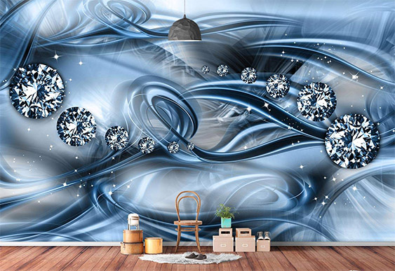 Fototapet la comanda - diamante și fundal abstract_14