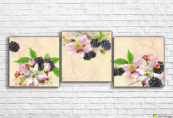 Модульная картина - Сочная Ежевика