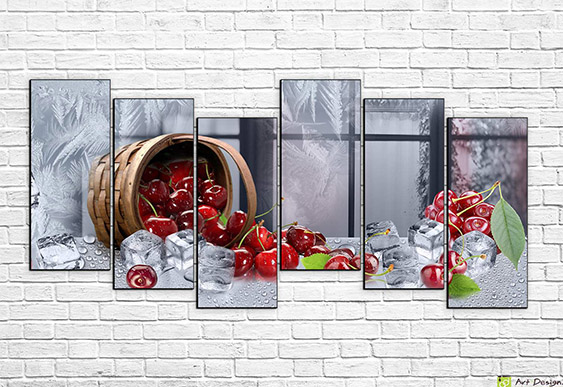 Модульная картина - Корзинка с ягодами