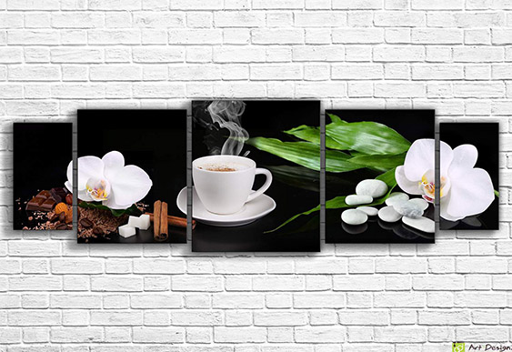 Модульная картина - Дом гейши "Цветущая сакура"