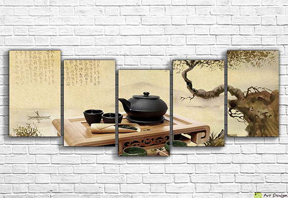 Модульная картина - Кофе и лаванда