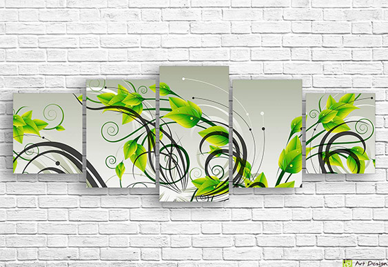 🌿 Tablou modular „Ritmul verde al naturii”