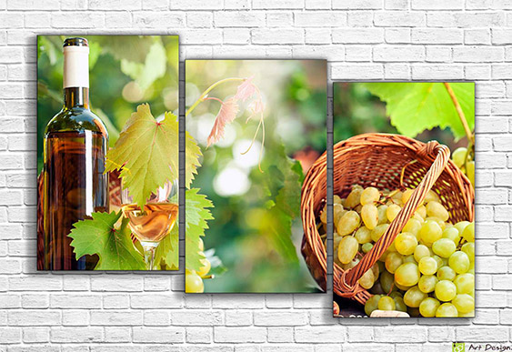 Tablou multicanvas - Struguri albe suculenti in Moldova