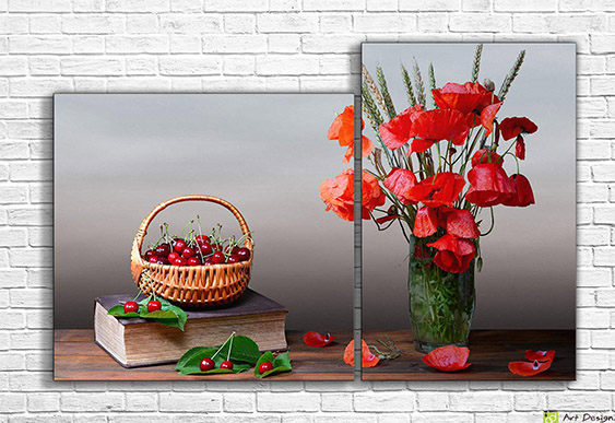 Tablou multicanvas  - Cupa de cafea fierbinte