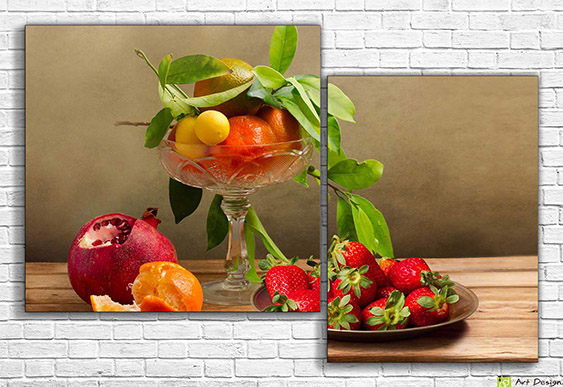 Tablou multicanvas - Sticlă de vin alb