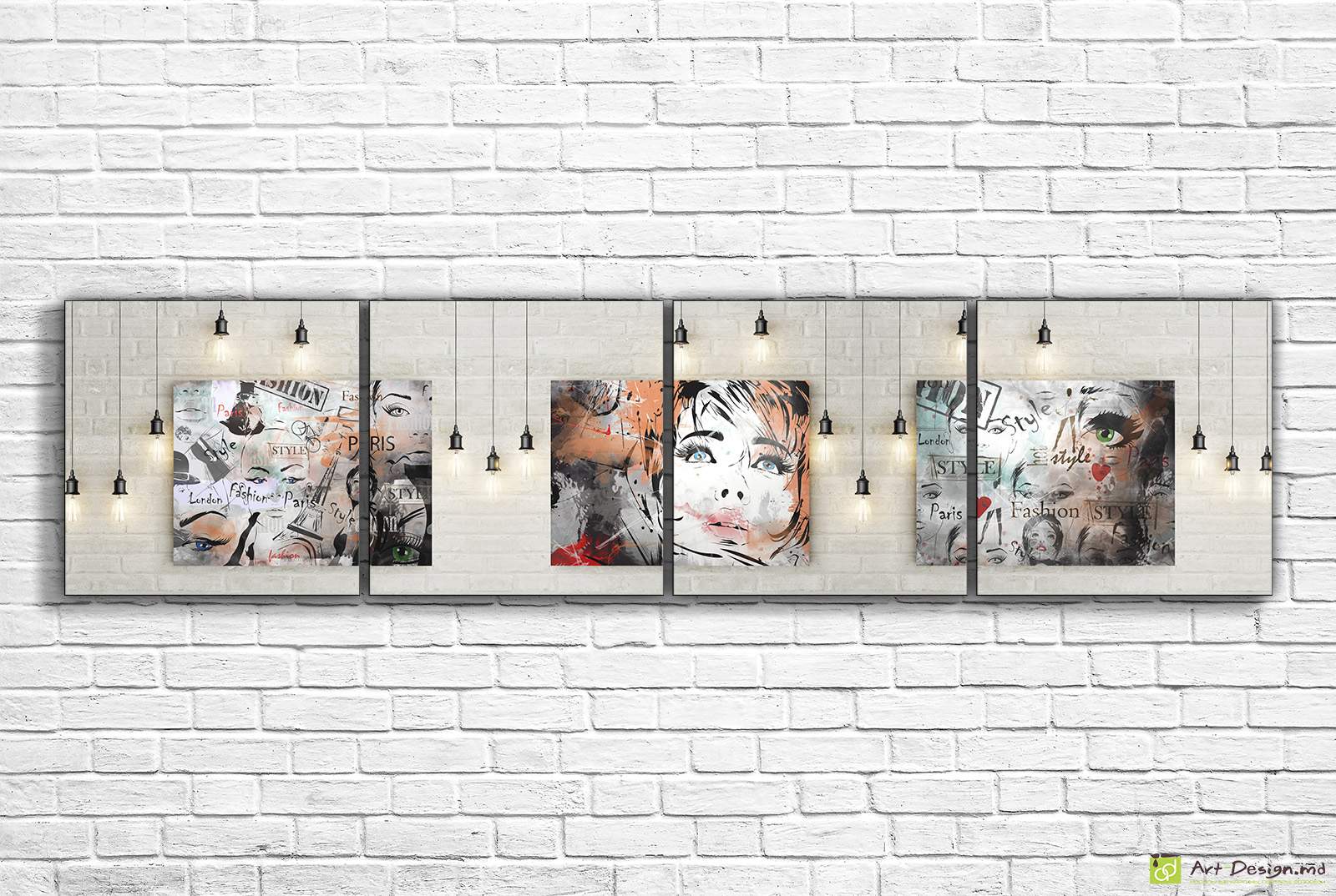 🎨 Модульная картина Модный коллаж в стиле поп-арт
