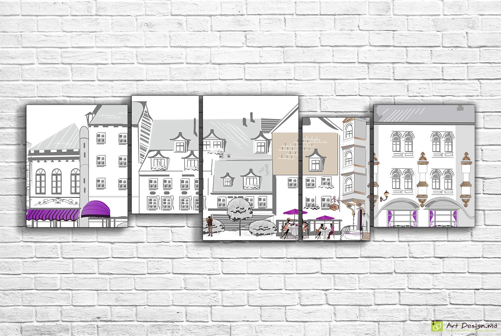 🏙️ Tablou modular „Oraș european”