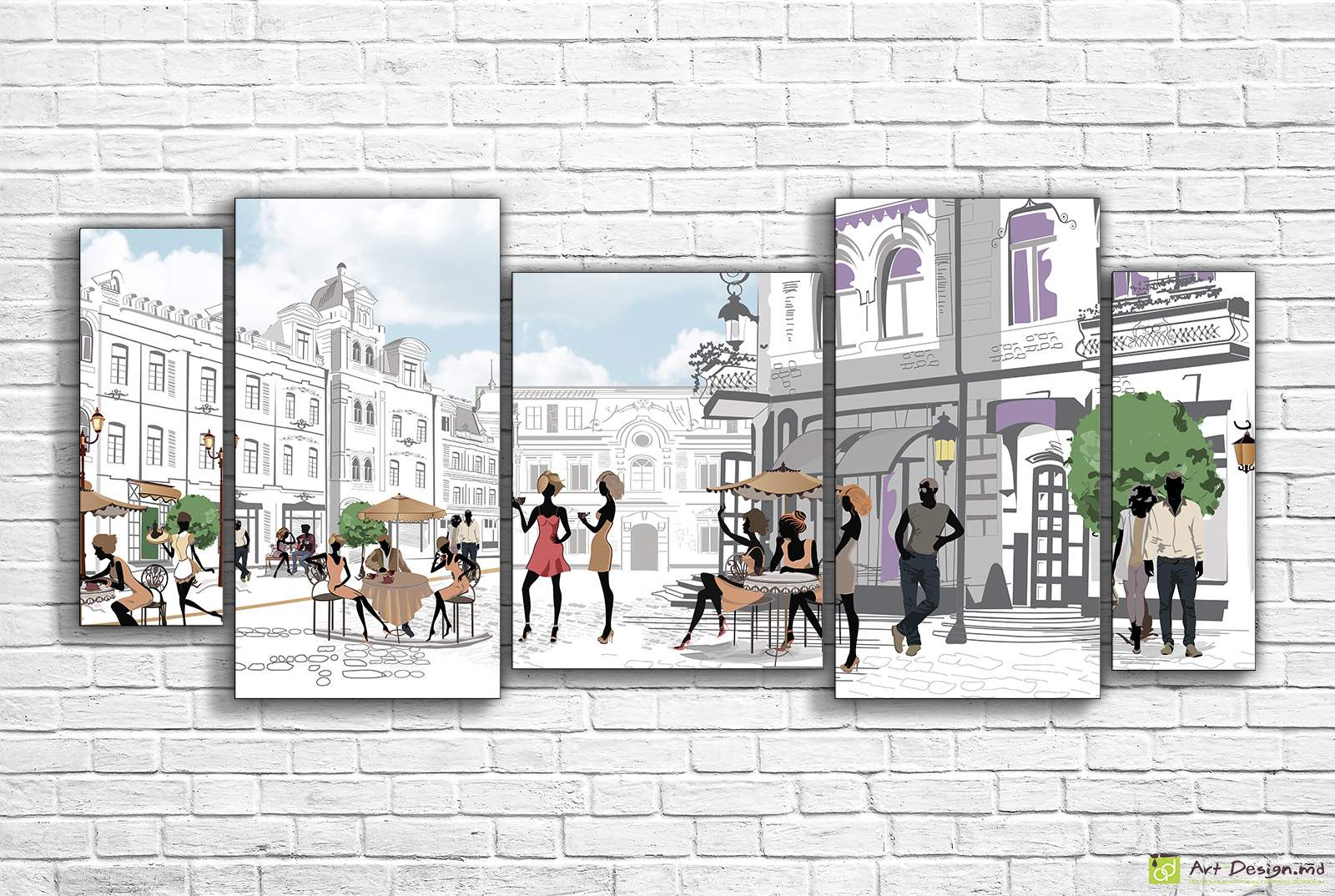 ☕ Tablou modular „Cafenea urbană”