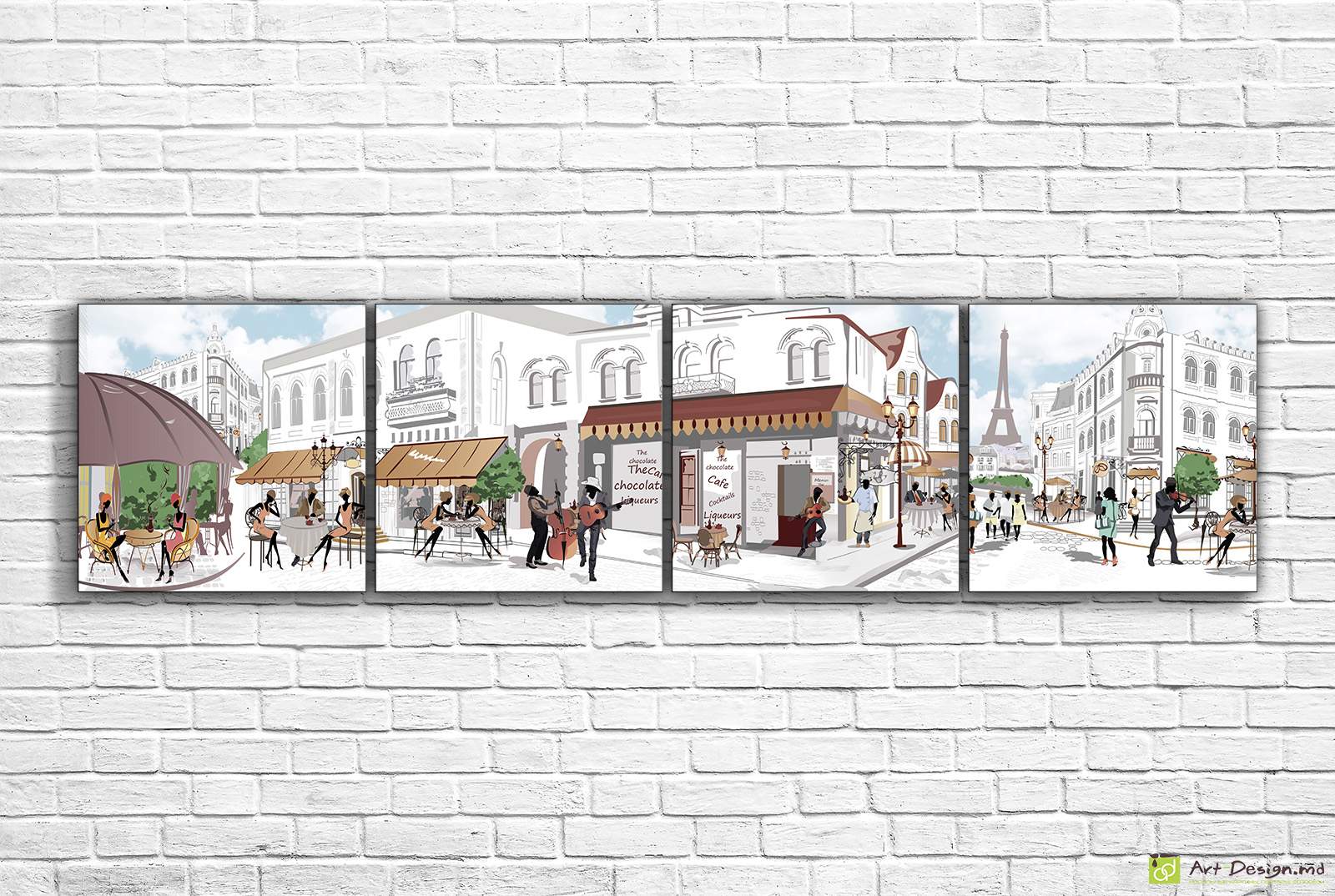 ☕ Tablou modular Muzica suburbiilor pariziene