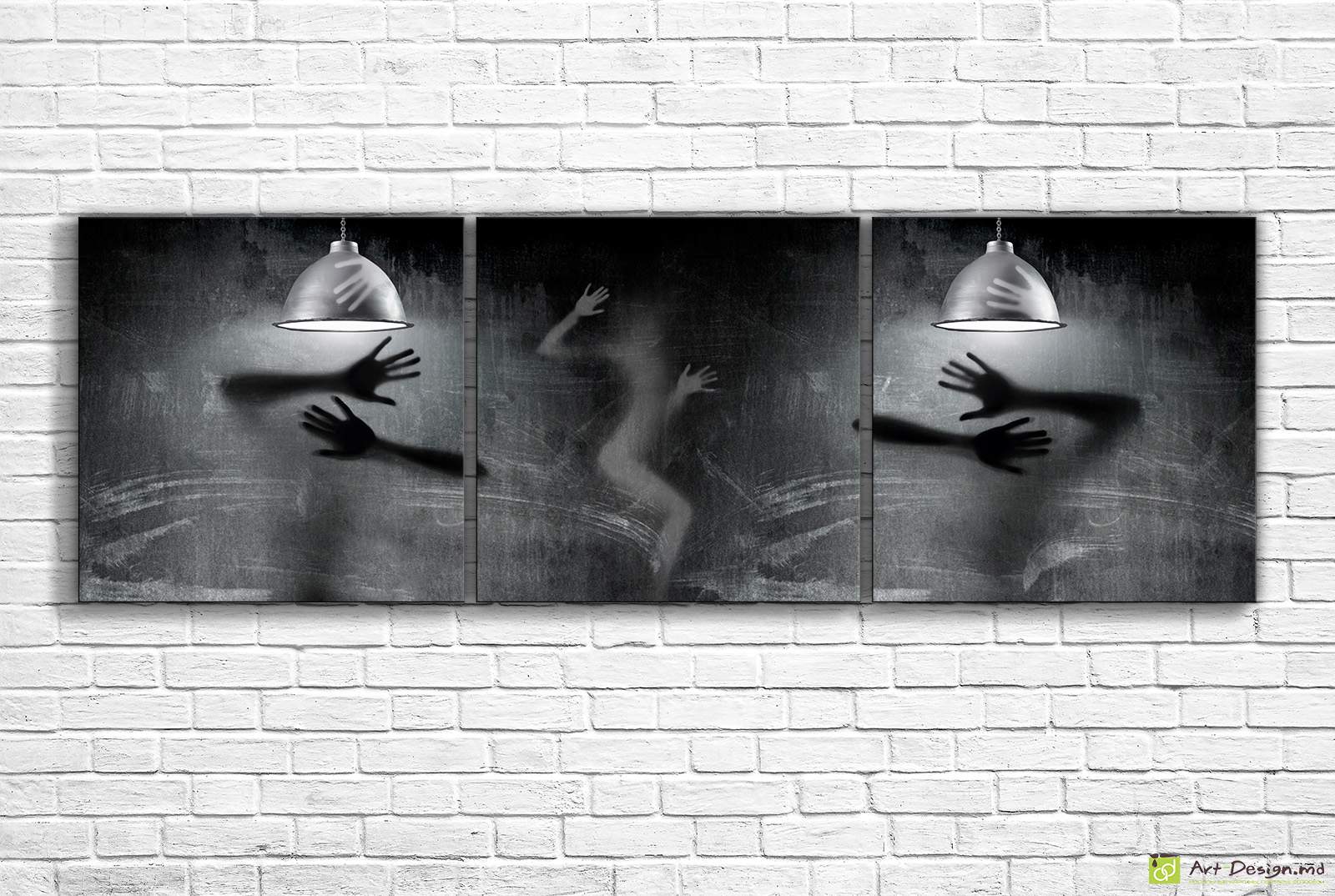 🔲 Tablou modular Siluete misterioase în spatele sticlei