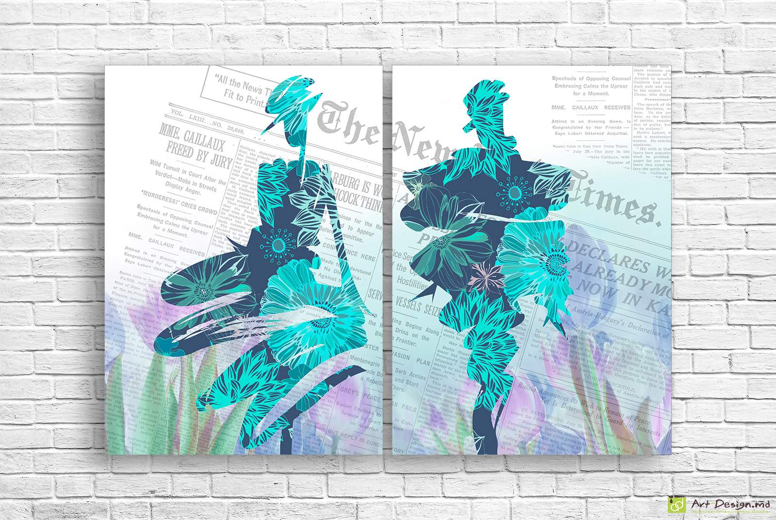 👠 Tablou modular Siluete elegante de modele