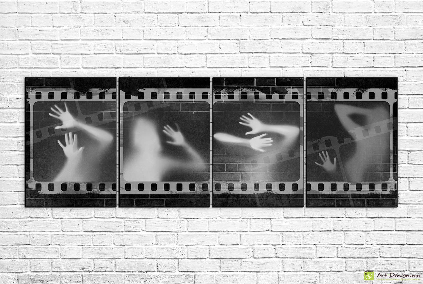 🎬 Tablou modular Umbre de mâini pe peliculă