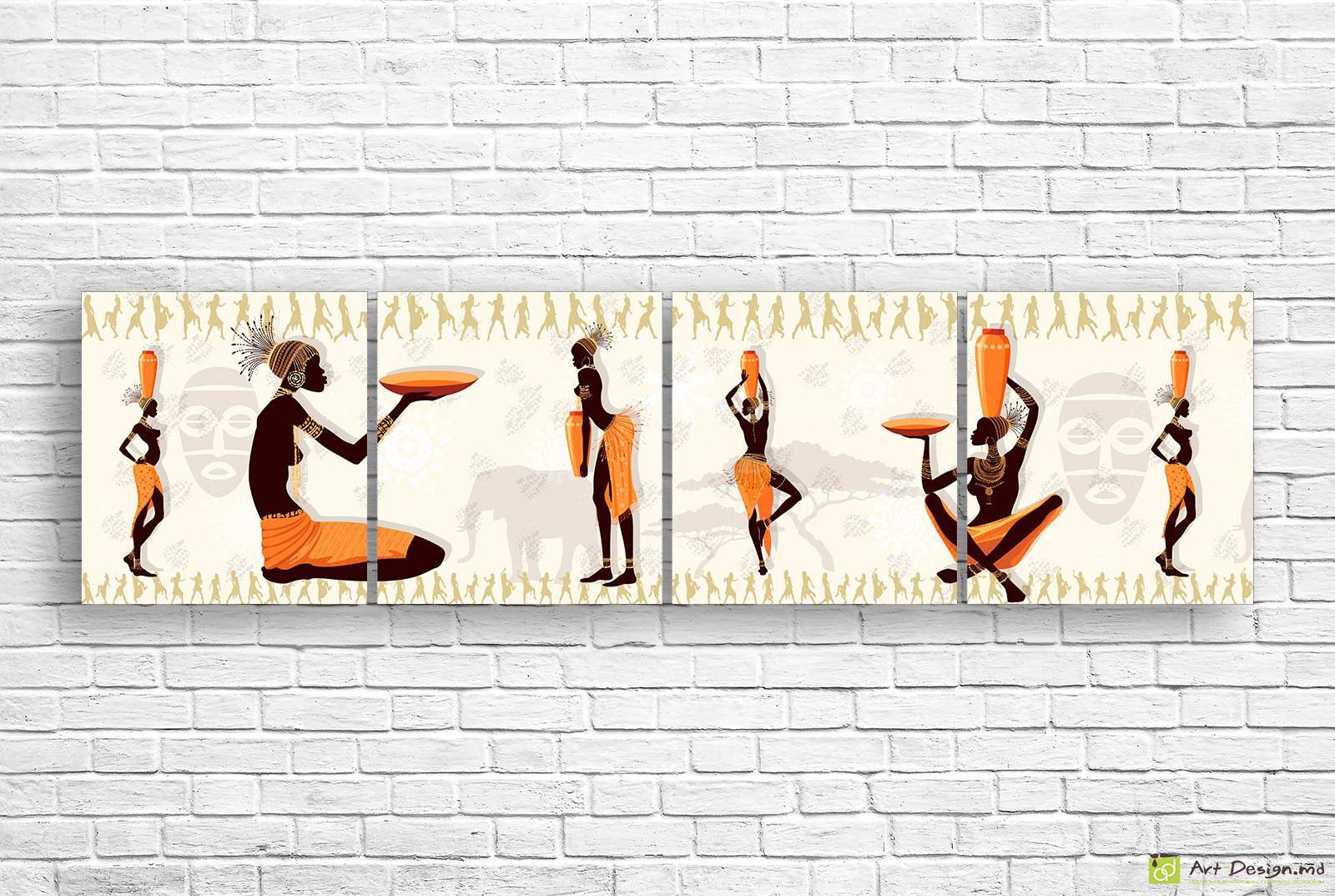 🪘 Tablou modular „Motive africane”