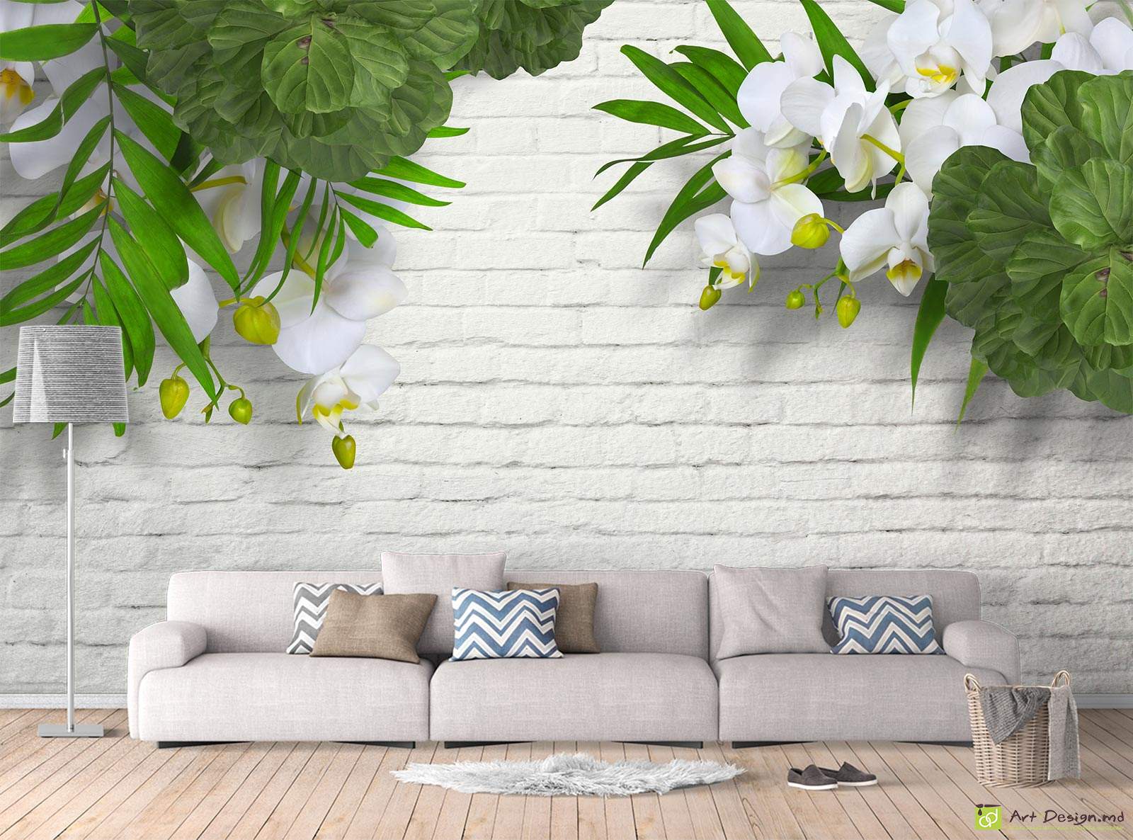 Fototapet la comanda - Orhideele și Ficus