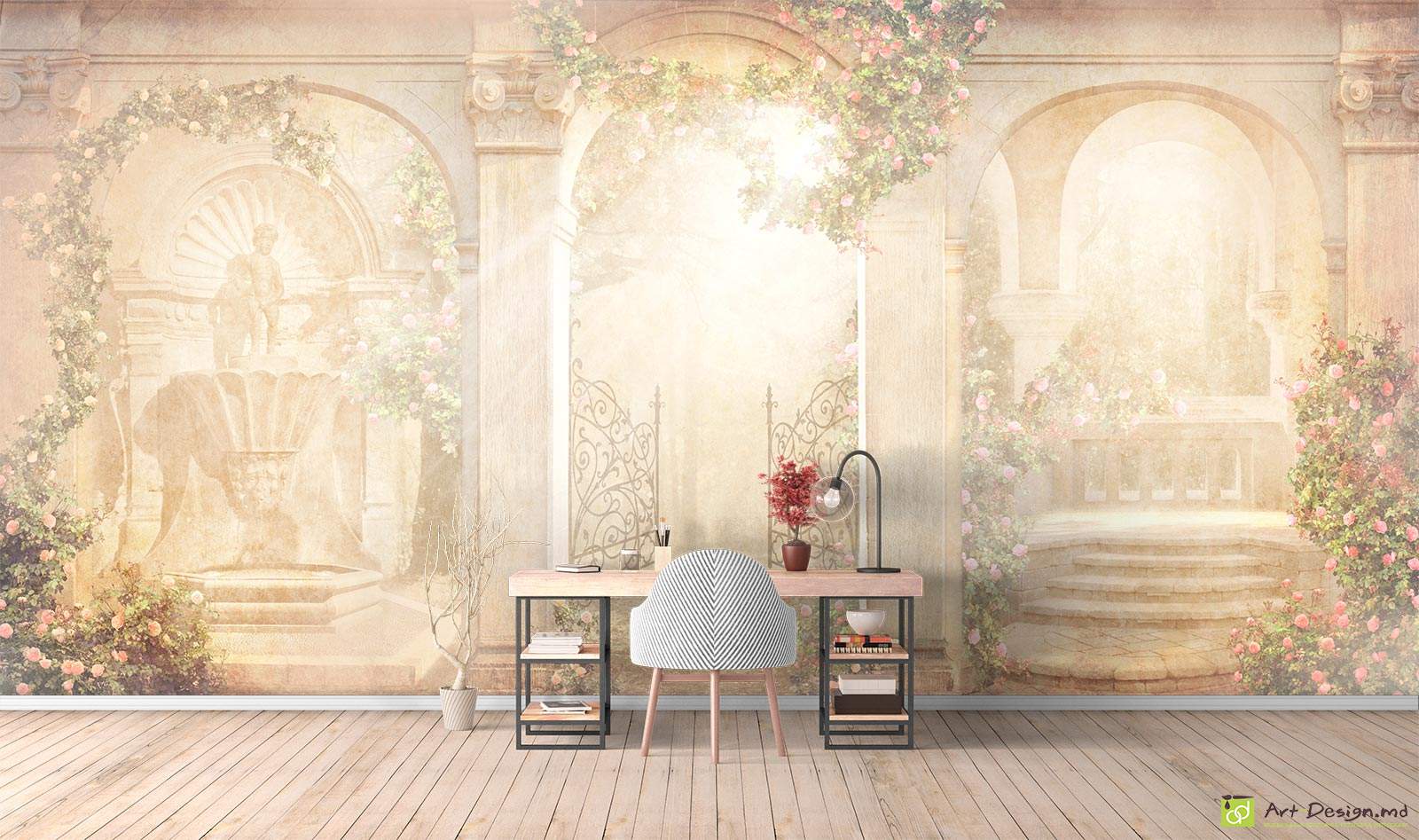 Fototapet la comanda - frescă si arhitectură