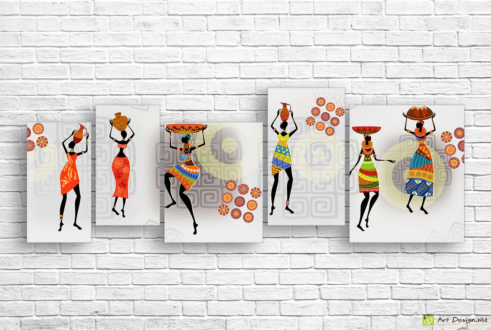 🌍 Tablou modular Dans african cu ulcioare