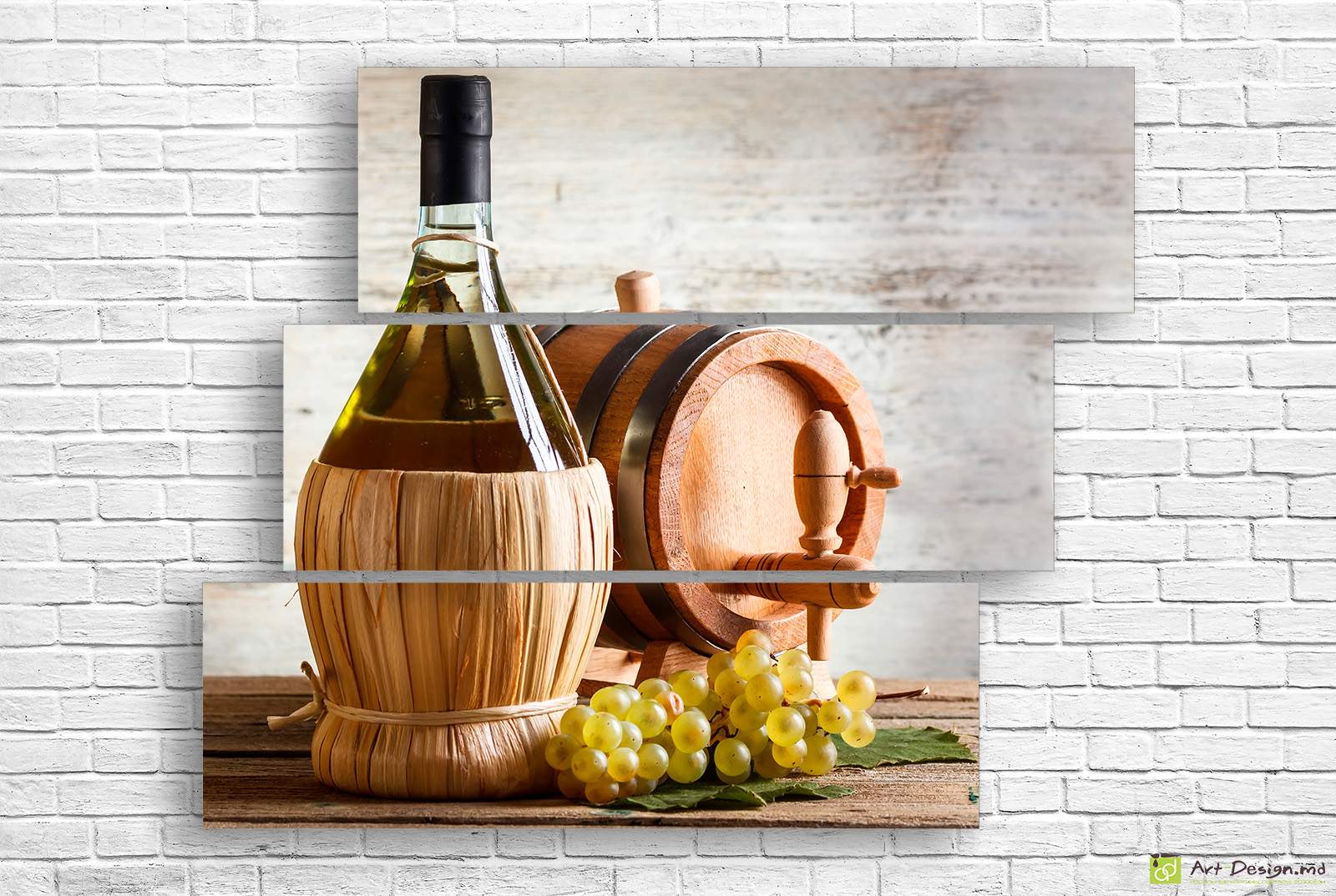 Tablou multicanvas - Struguri albi si vin