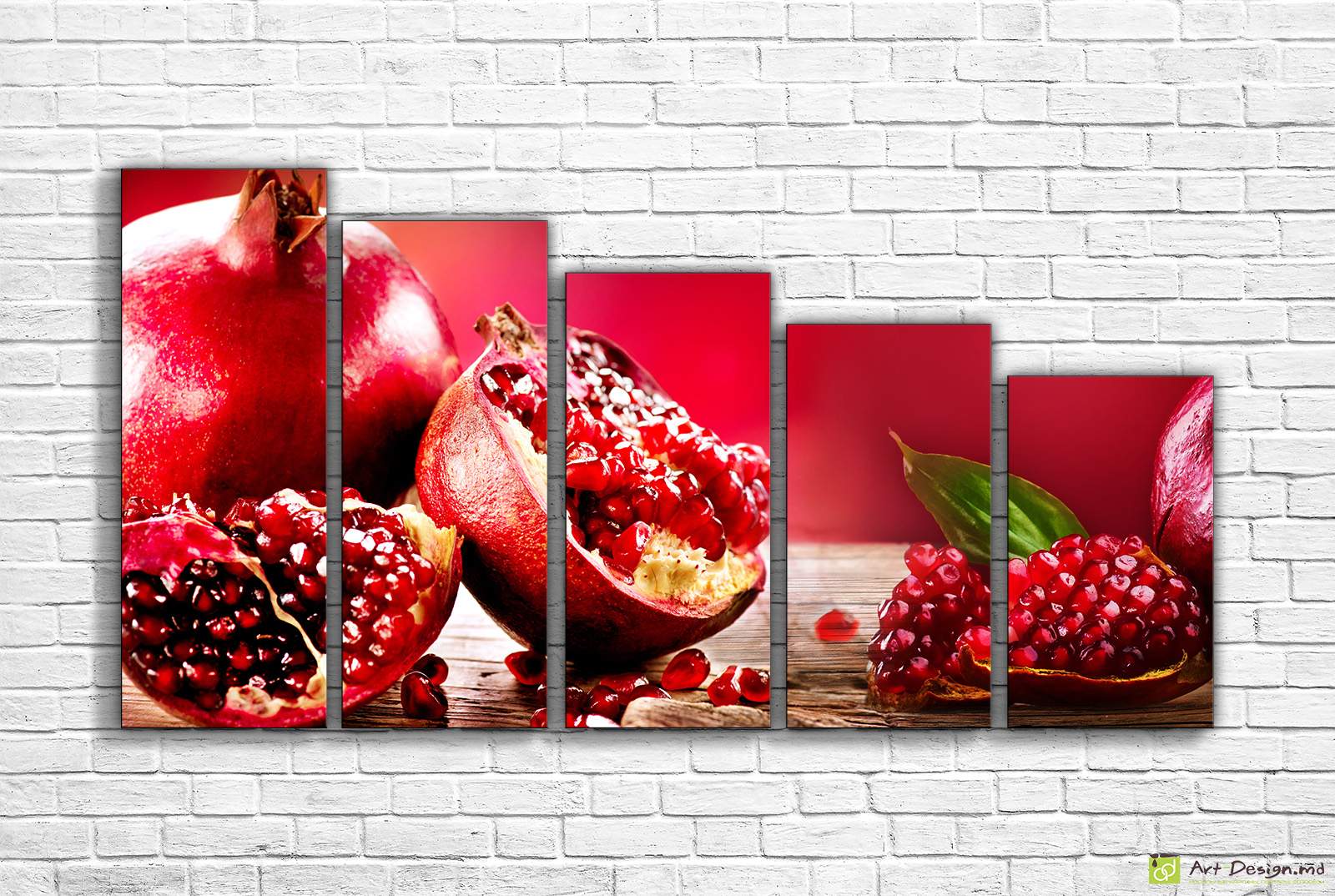 Модульная картина -  Сочный гранат