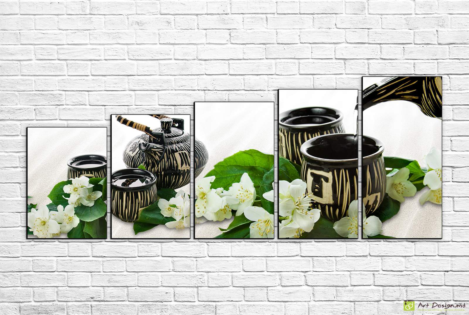 Модульная картина - Зеленый чай и жасмин