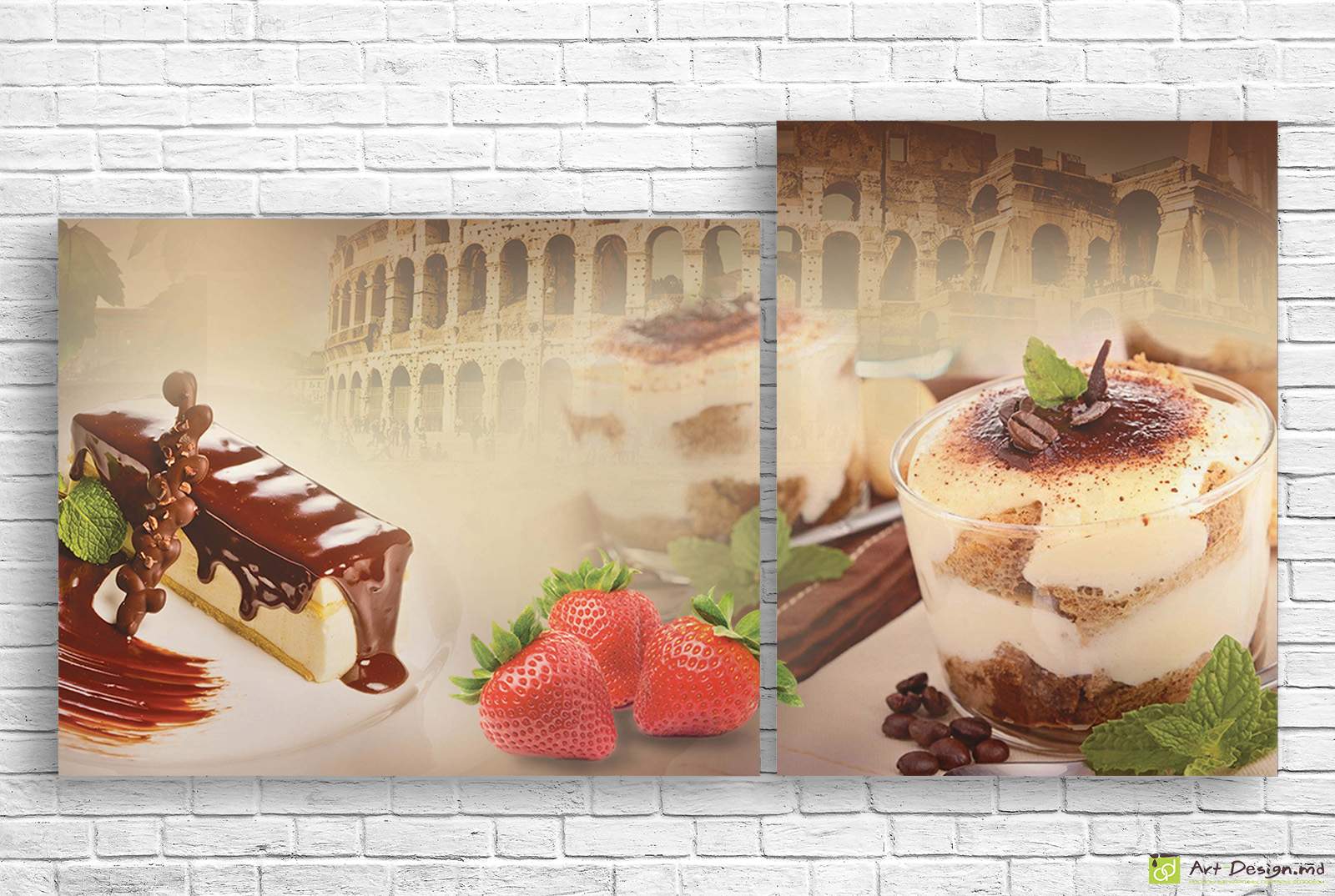 Модульная картина - Десерты французской кухни