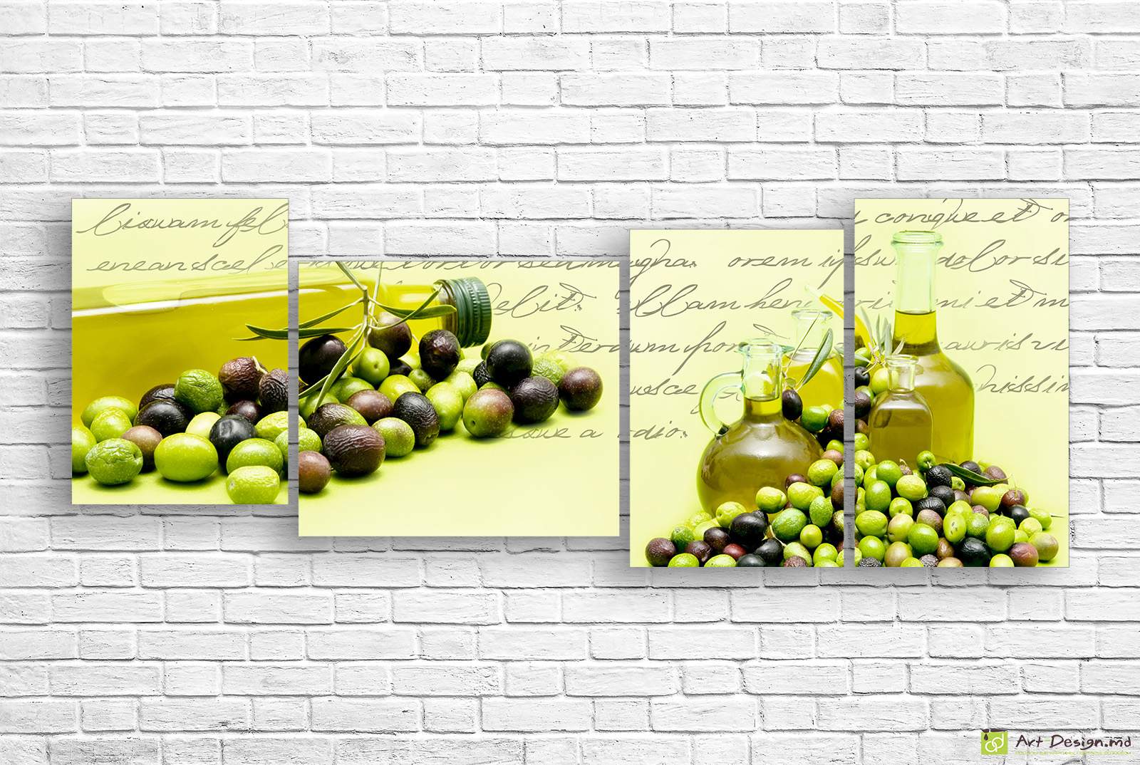 Tablou multicanvas - Ulei de măsline și măsline