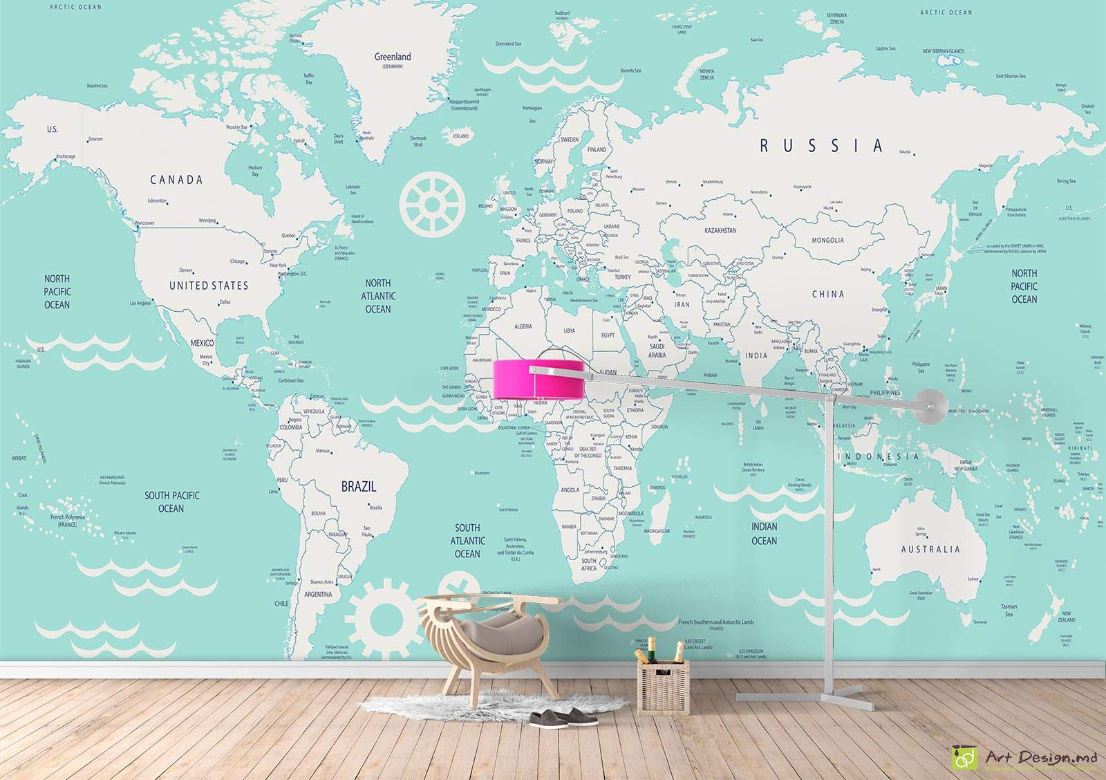 Fototapet la comanda - Hartă a lumii