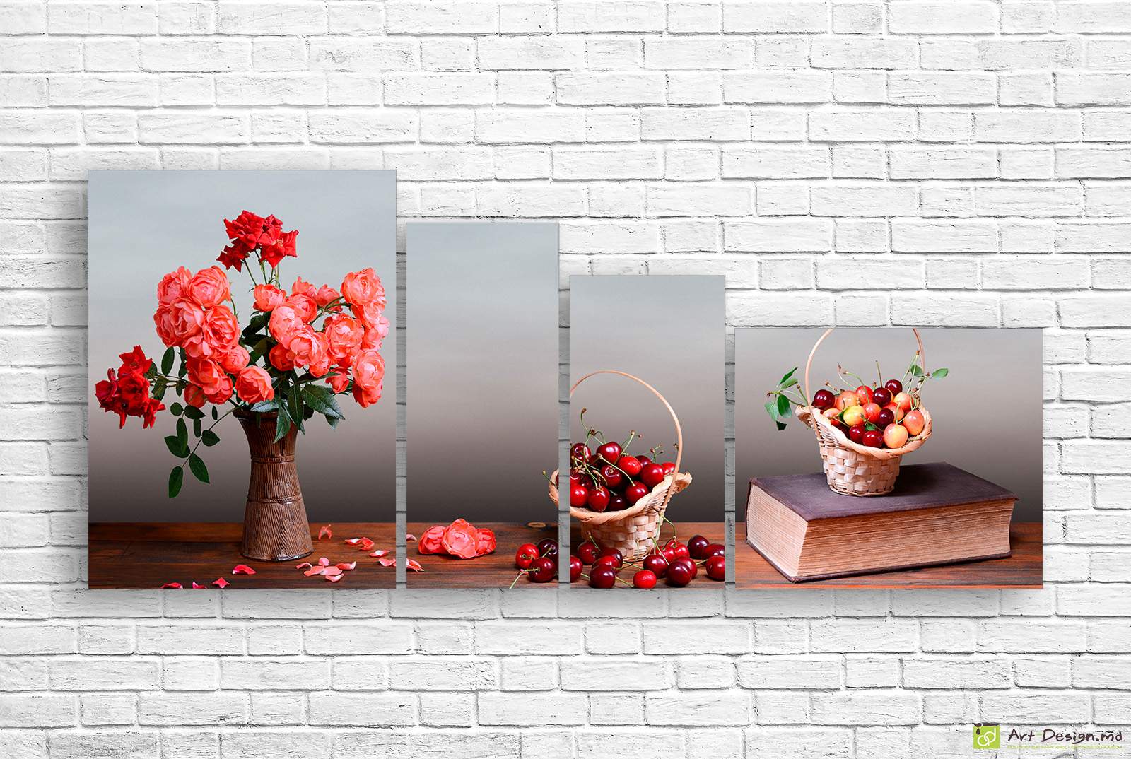 Модульная картина - Белая черешня