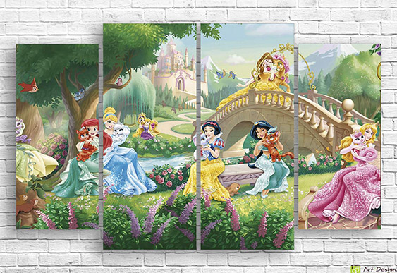 🚗 Tablou modular „Cars: Cursa Dinoco 400”