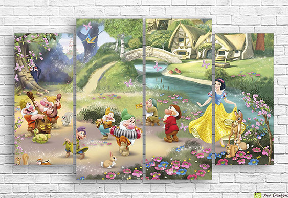 🚗 Tablou modular „Cars: Cursa Dinoco 400”