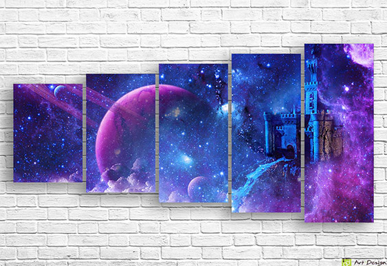 🌌 Модульная картина «Космическая крепость»