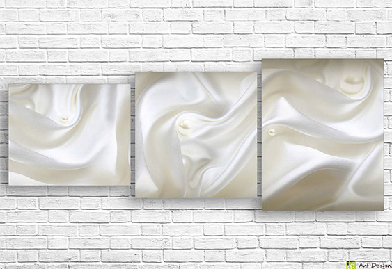 🤍 Модульная картина «Жемчуг на шелке»