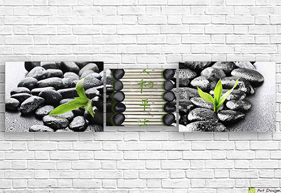 🌼 Tablou modular „Orhidee pe pietre”