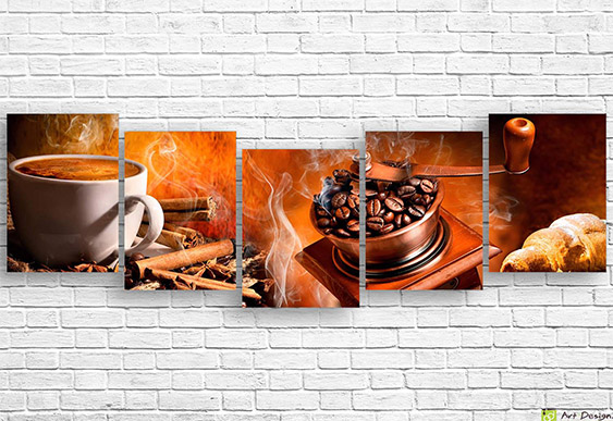 Модульная картина - Кофе и лаванда