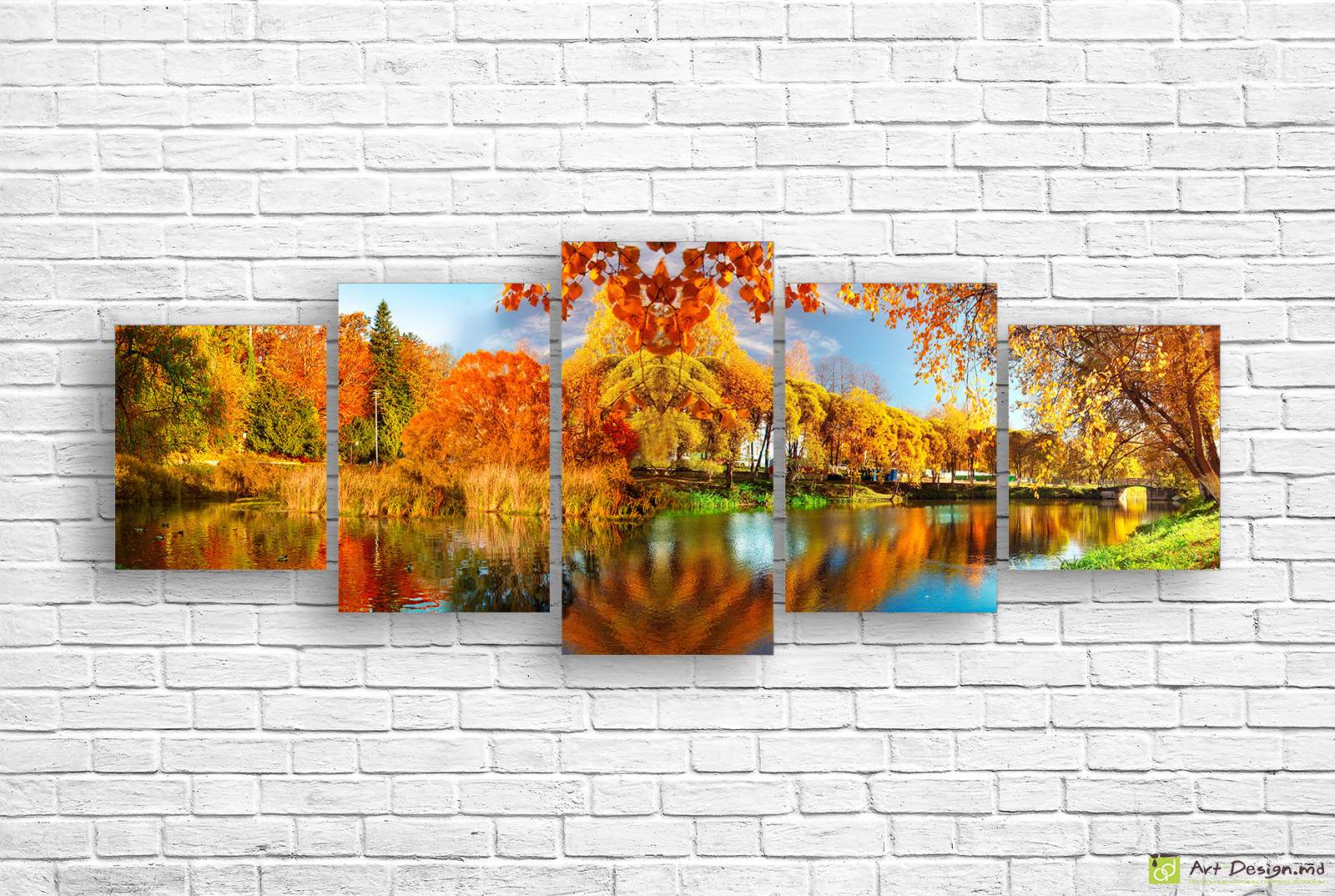 🍂 Модульная картина Золотая симфония осени в парке
