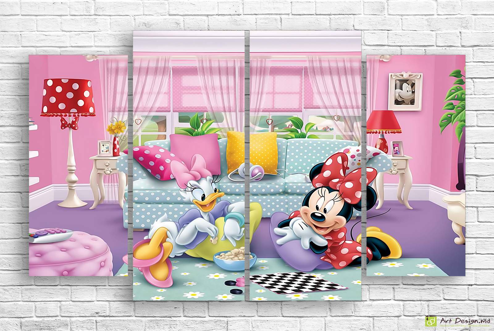 🎀 Tablou modular „Minnie Mouse și Daisy”