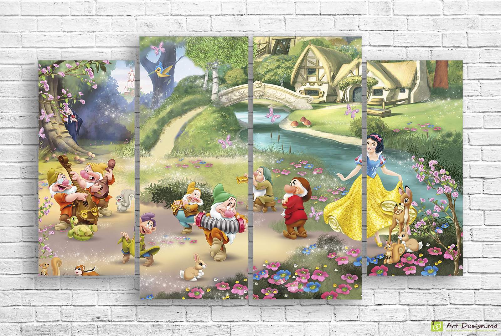 🌸 Модульная картина «Белоснежка и семь гномов»