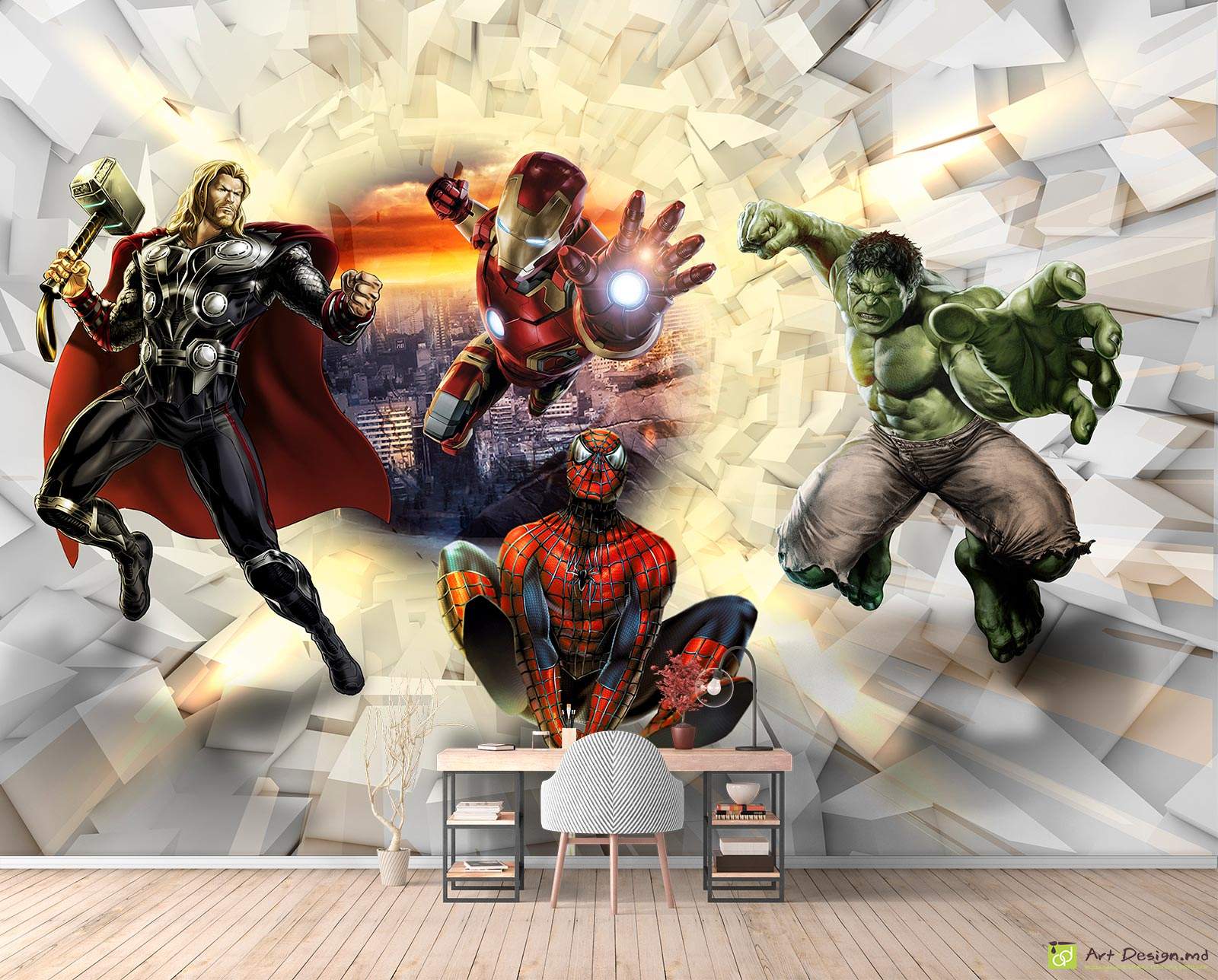 Fototapet la comanda - Super Heroes_2, Marvel 3D efect