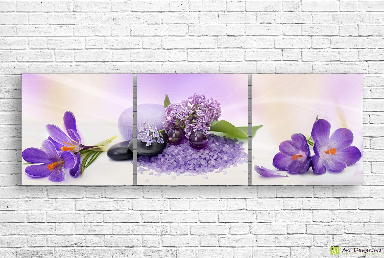 🧘 Tablou modular Spa relax cu flori de crocus