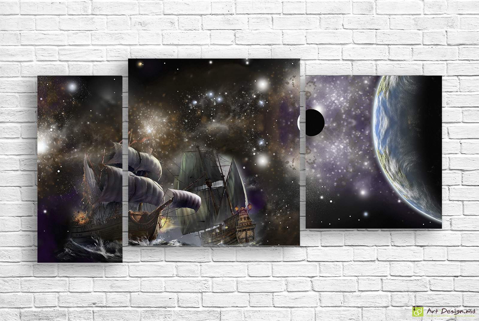 🌌 Tablou modular „Călătorie cosmică”