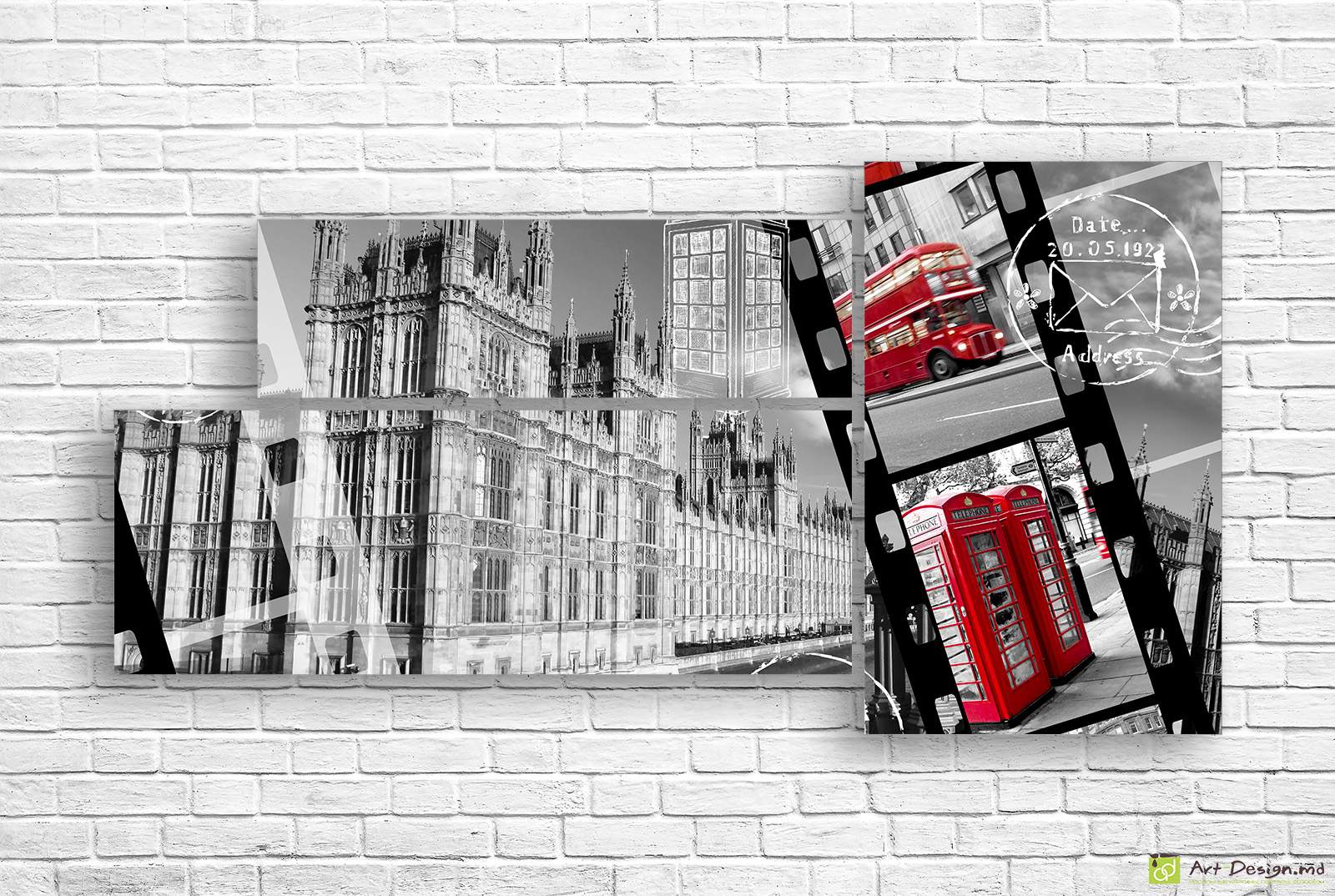 🇬🇧 Tablou modular „Clasic londonez”