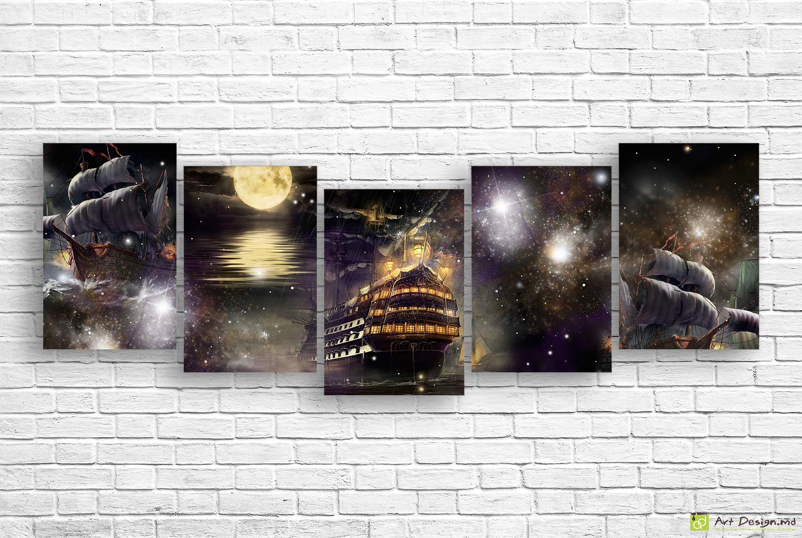 🚢 Tablou modular „Flota cosmică”