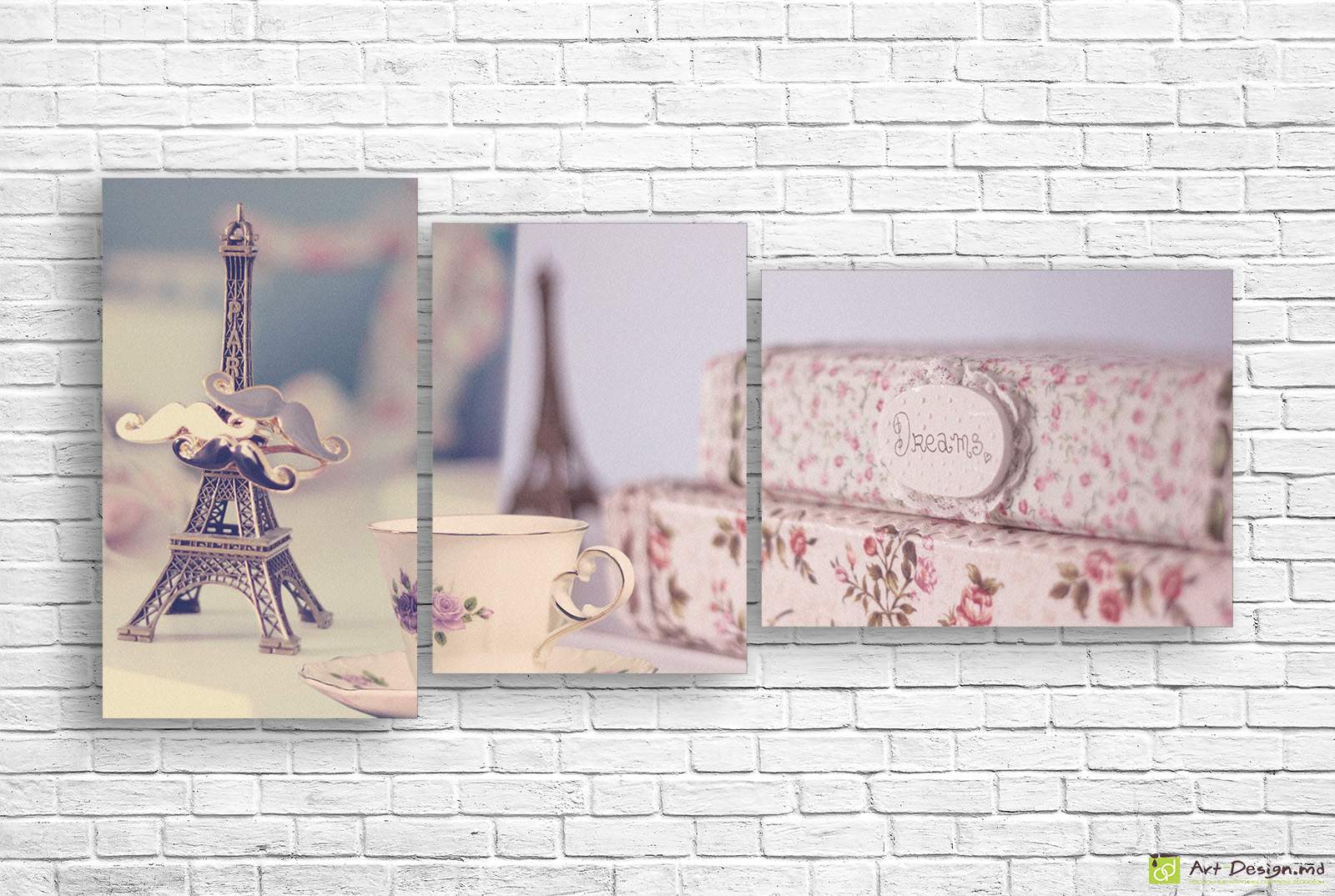 Модульные картины - Париж, кофе и книги