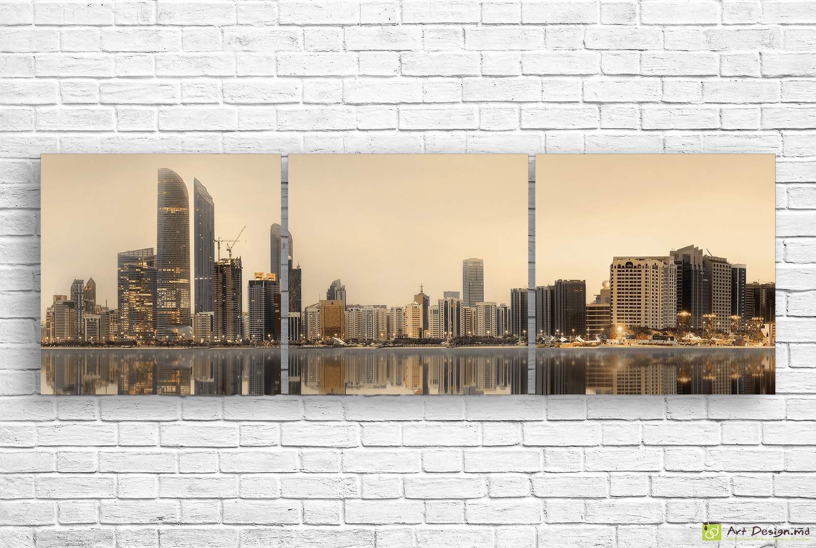 🌆 Tablou modular „Metropolă modernă pe malul apei”