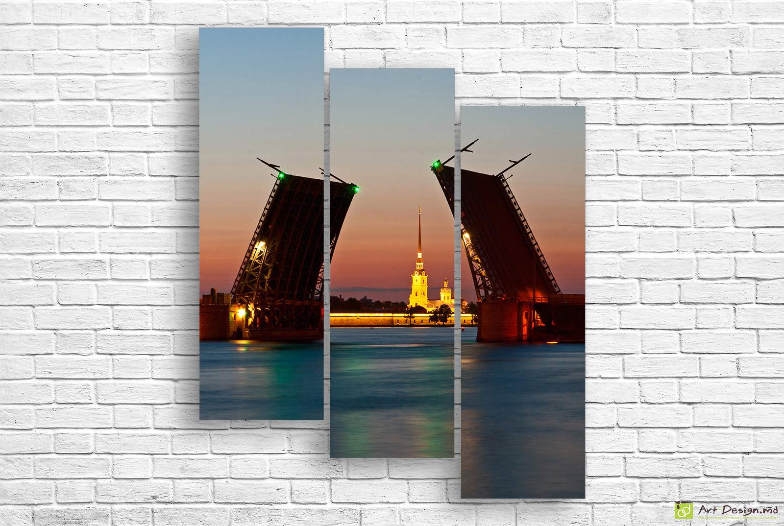🖼️ Tablou modular Podurile basculante din Sankt Petersburg