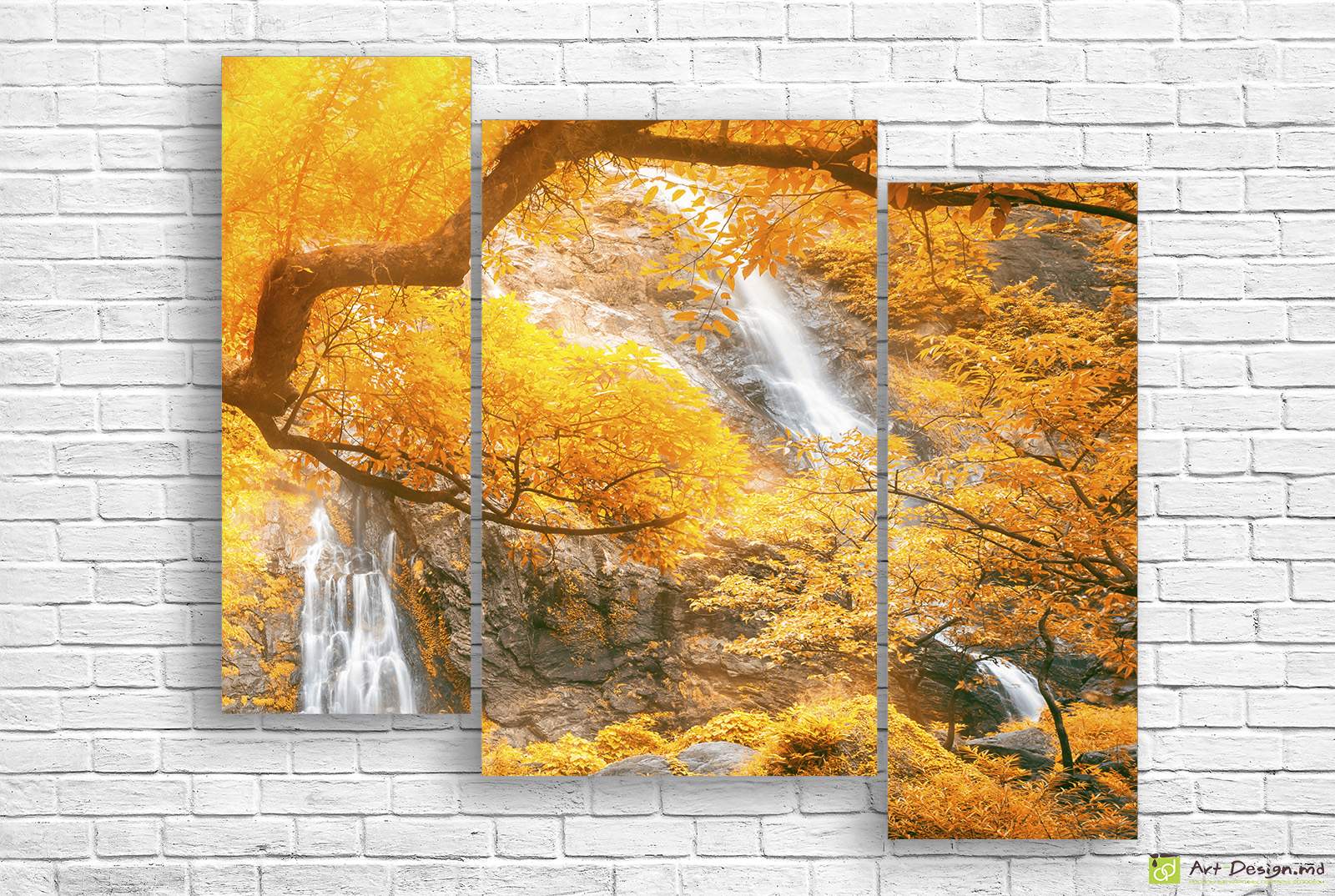 🍁 Tablou modular „Cascadă de toamnă”